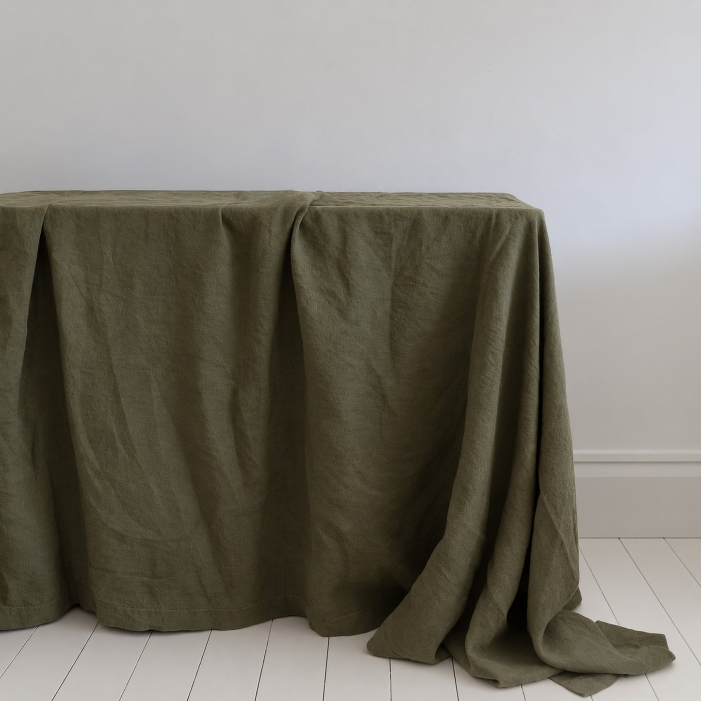 Linen Tablecloth - Olive Green