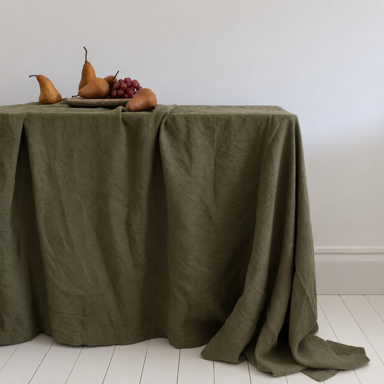 Linen Tablecloth - Olive Green