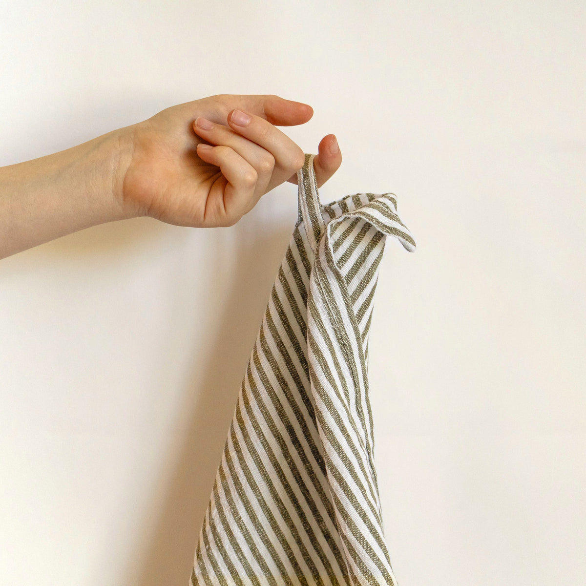 The Pantry Stripe Tea Towel, Olive